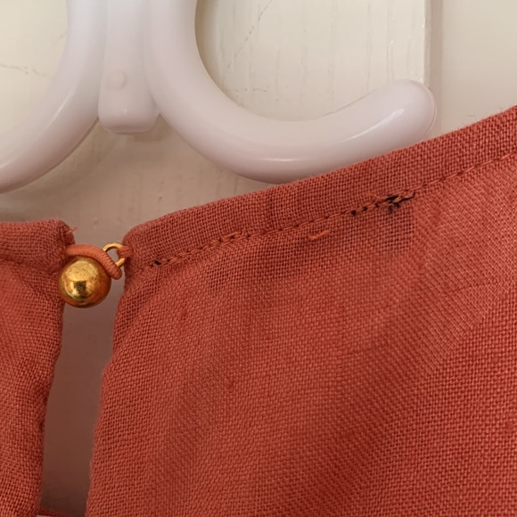 Pure Linen Harve Benard Rust Sleeveless Top - Picture 8 of 10